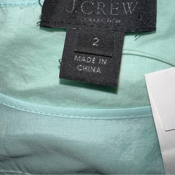 J. Crew Women's Mint Green Linen Silk Blend Dress size 2 new with tags - Picture 4 of 15